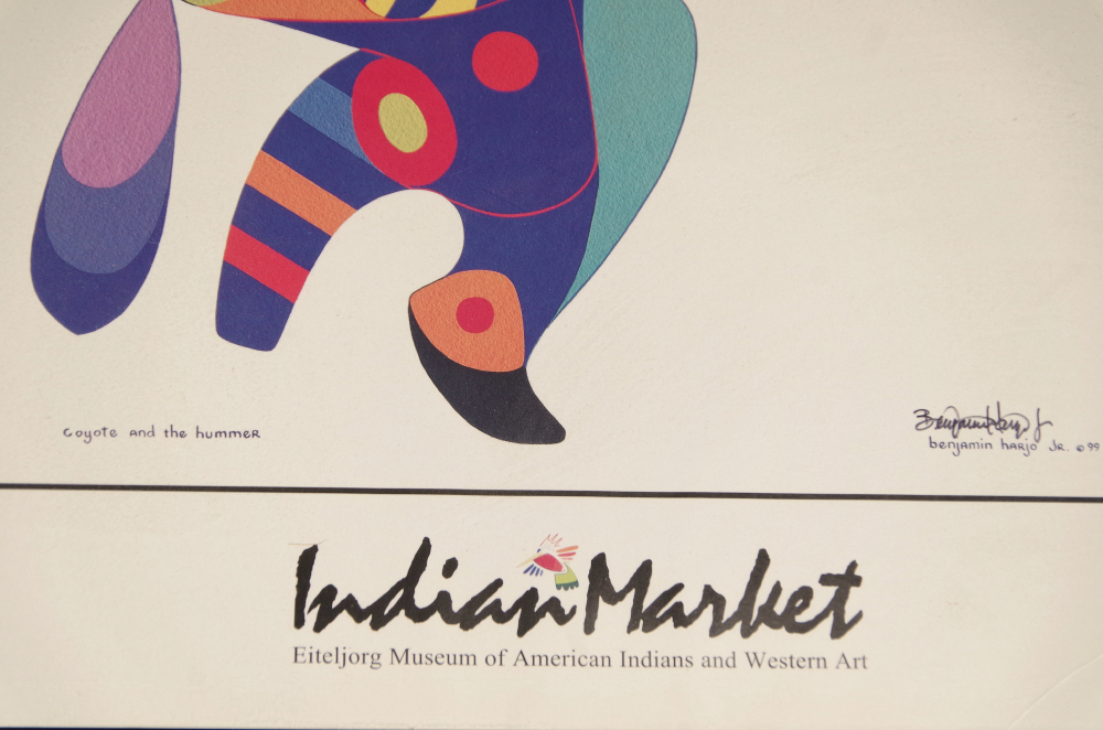 Double Signed Serigraph by Artist Benjamin Harjo Jr.