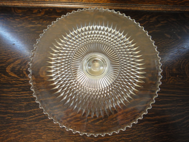 Shrewsbury Holloware Crystal and Silver Plate Cake Stand