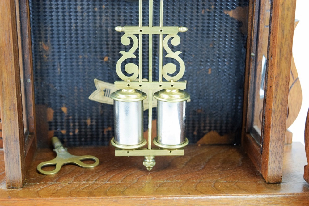 Ansonia "Broadway" Parlor Clock in Carved Walnut Case
