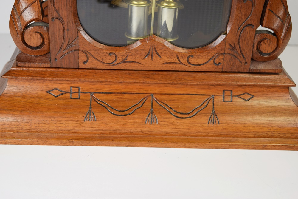 Ansonia "Broadway" Parlor Clock in Carved Walnut Case