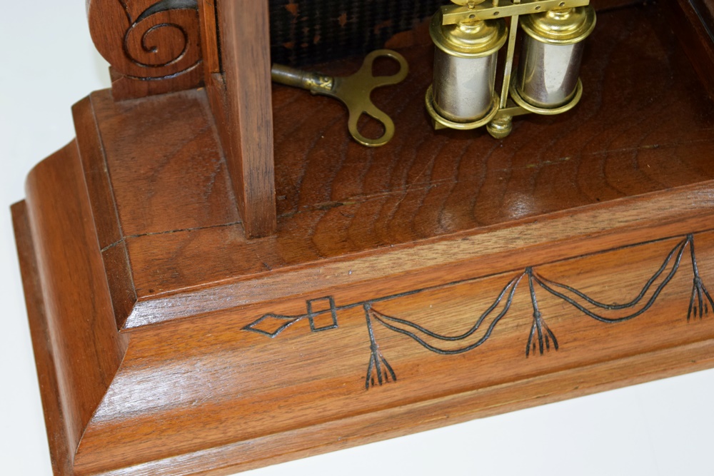 Ansonia "Broadway" Parlor Clock in Carved Walnut Case