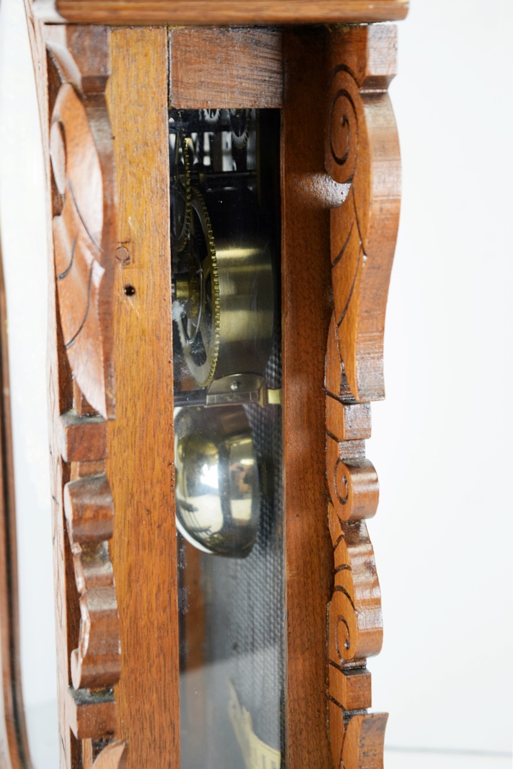 Ansonia "Broadway" Parlor Clock in Carved Walnut Case