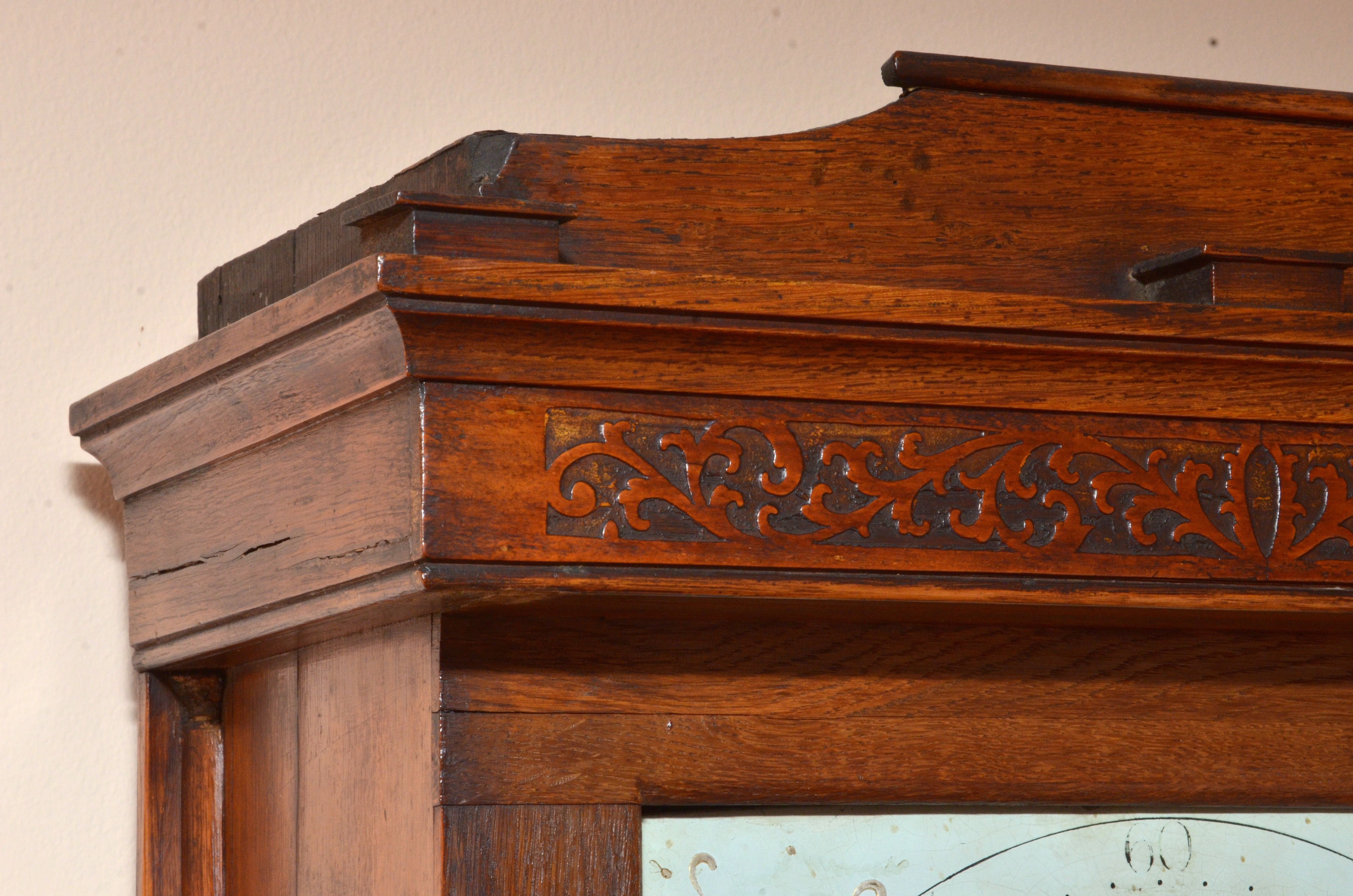 Knight Thaxted Antique 1750 Mahogany Grandfather Clock