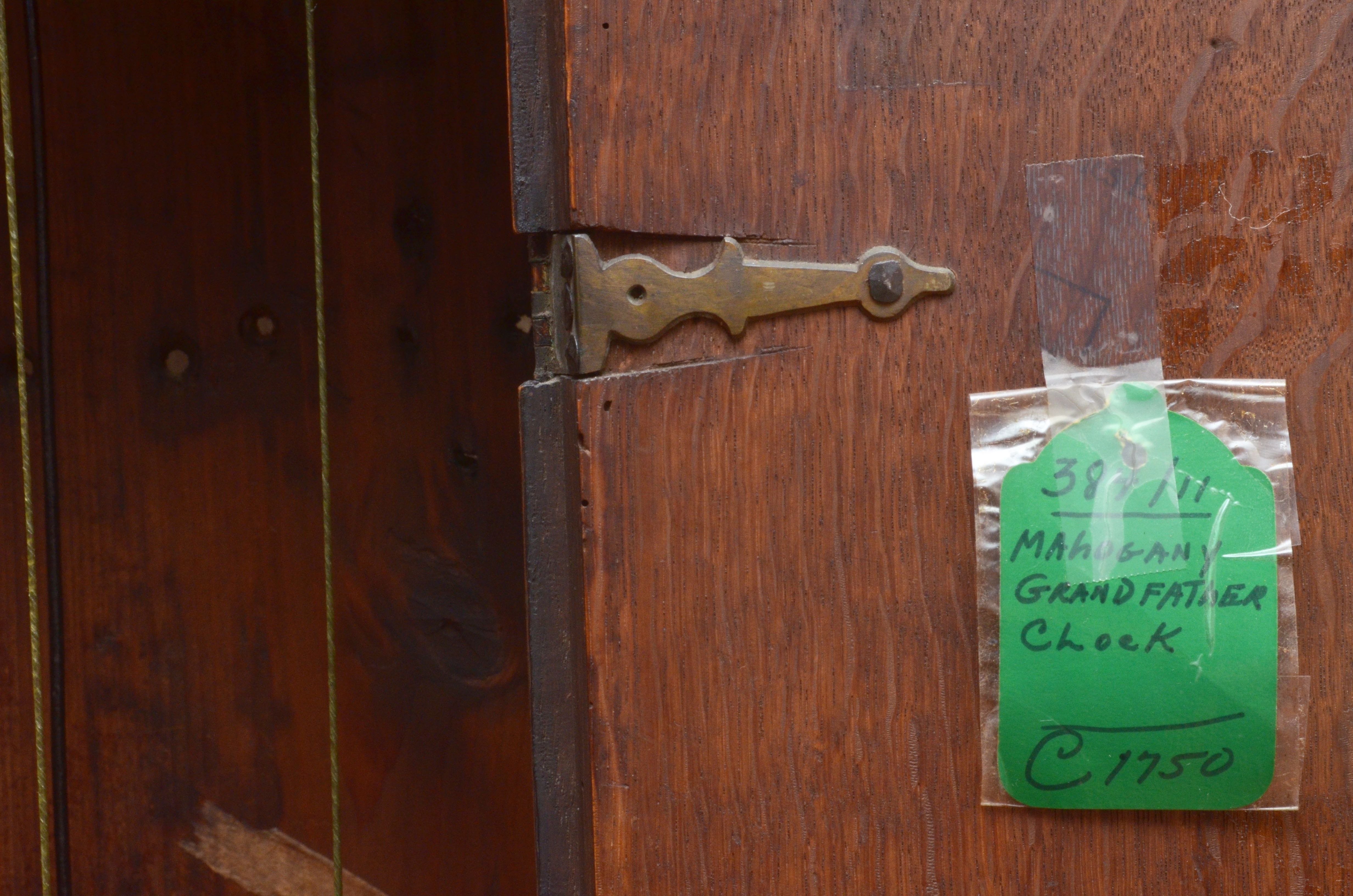 Knight Thaxted Antique 1750 Mahogany Grandfather Clock