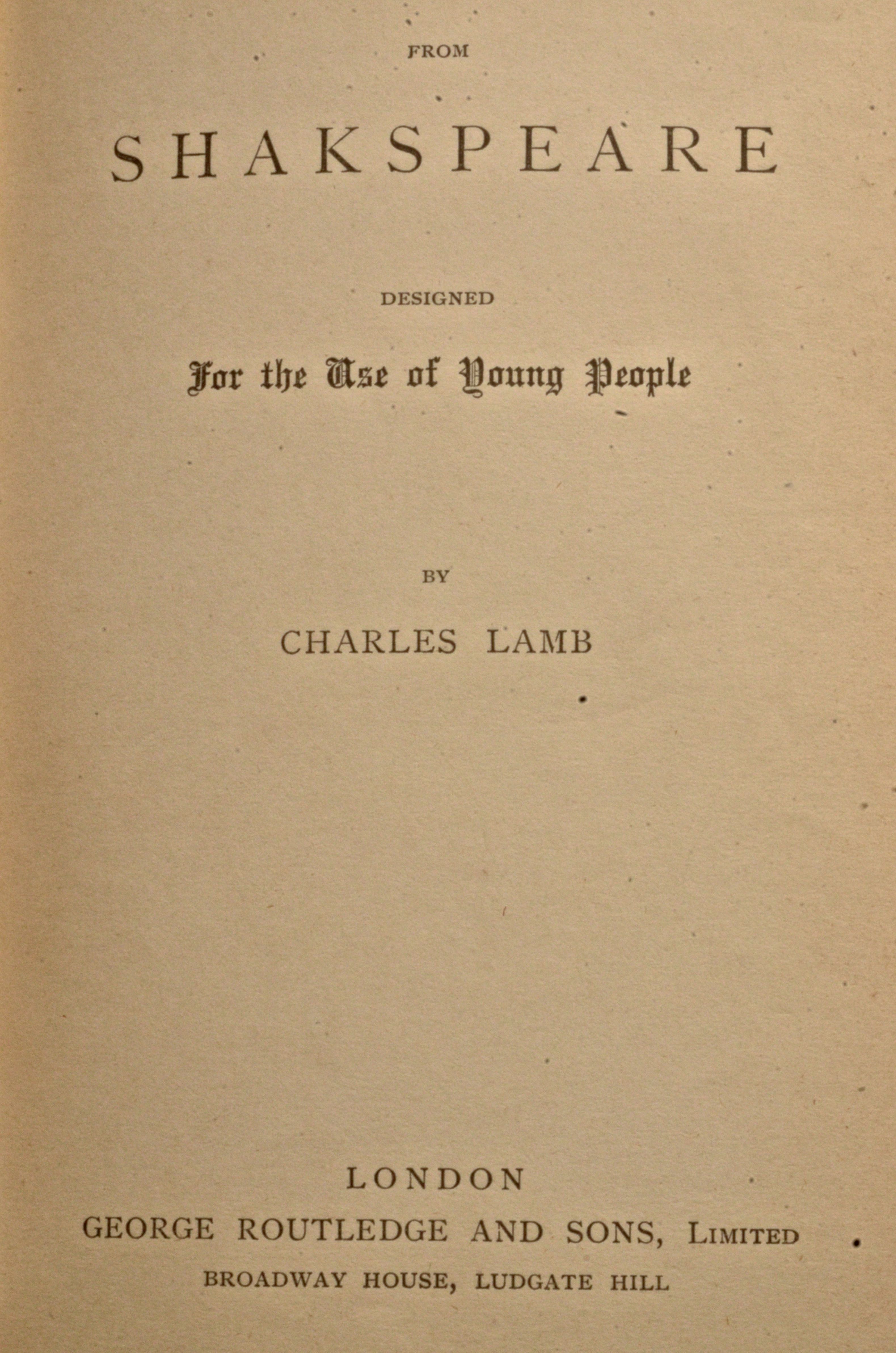 Antique "Tales from Shakspeare" by Charles Lamb, 1902