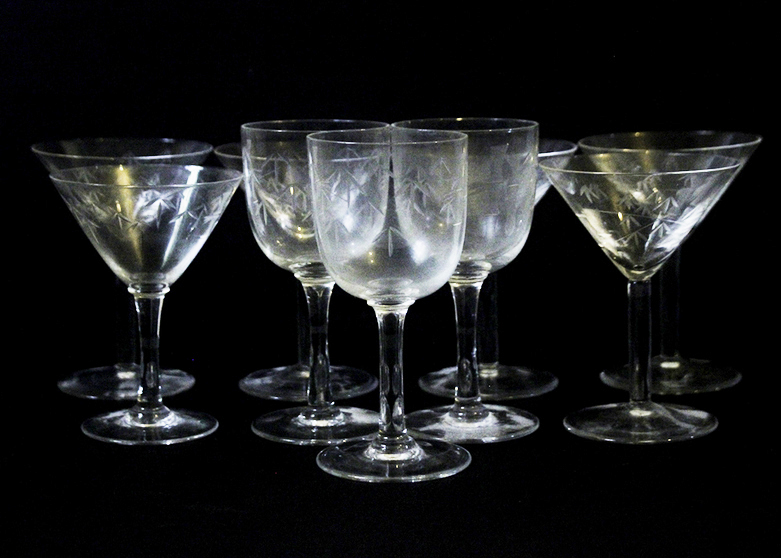 1950s Sasaki Noritake Crystal Stemware