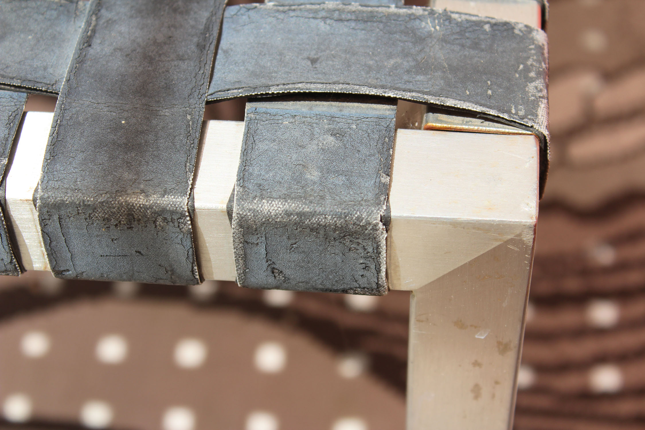 IKEA "Klippan" Sofa and Webbed Coffee Table Bench