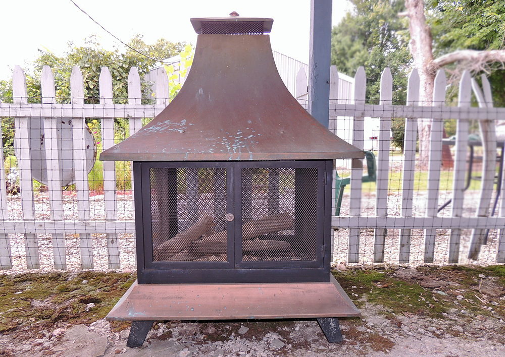 Chiminea Copper Outdoor Wood Burning Fireplace
