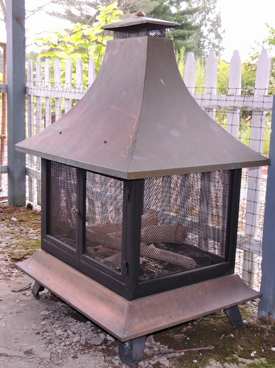 Chiminea Copper Outdoor Wood Burning Fireplace