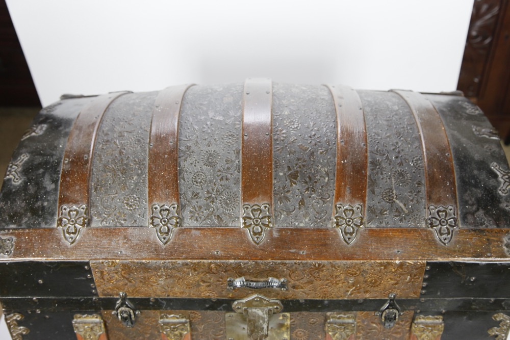 Camel Back Steamer Trunk