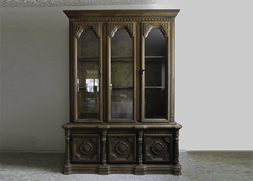 Tall Mediterranean Style China Cabinet