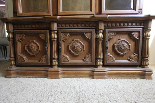 Tall Mediterranean Style China Cabinet