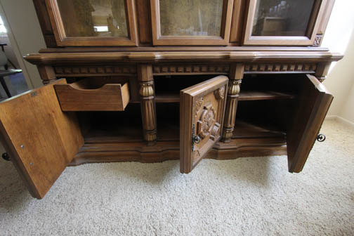 Tall Mediterranean Style China Cabinet