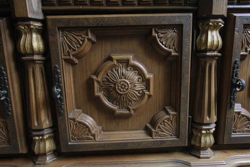 Tall Mediterranean Style China Cabinet