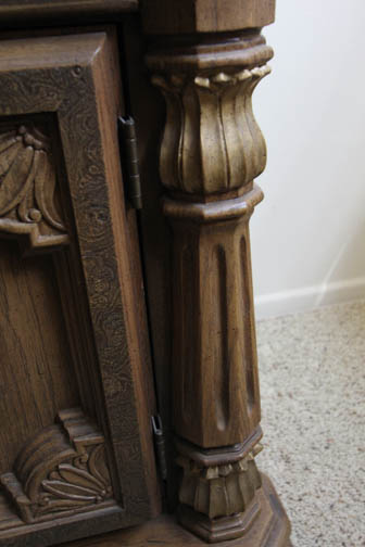 Tall Mediterranean Style China Cabinet