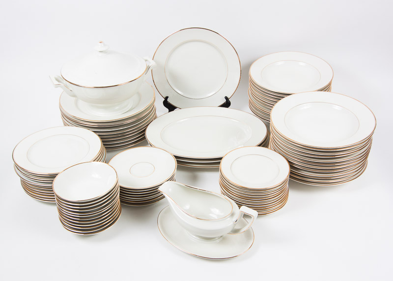 84-Piece Johann Haviland “Golden Band” China Set