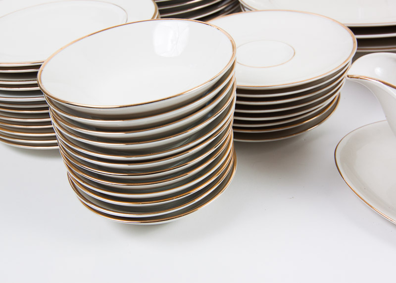 84-Piece Johann Haviland “Golden Band” China Set