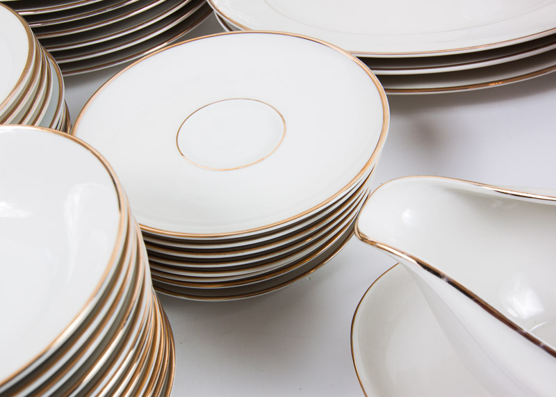 84-Piece Johann Haviland “Golden Band” China Set