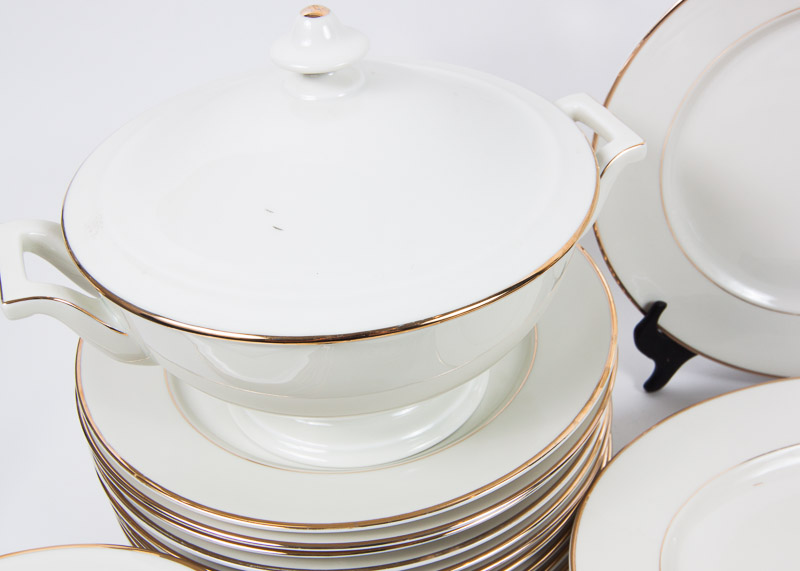84-Piece Johann Haviland “Golden Band” China Set