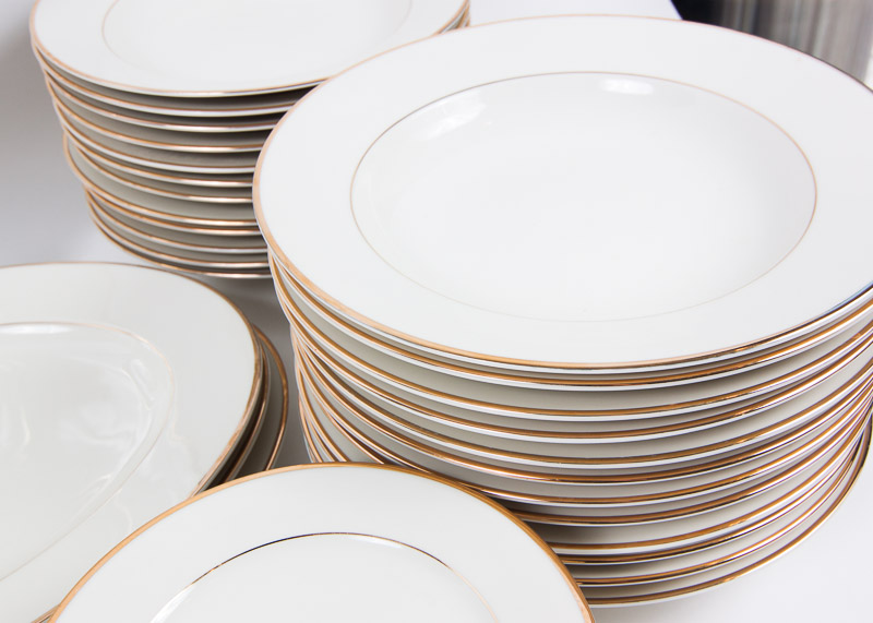 84-Piece Johann Haviland “Golden Band” China Set