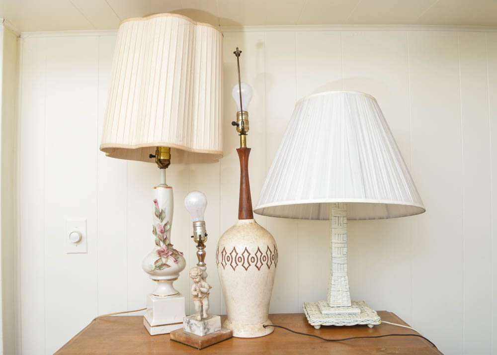 Four Table Lamps