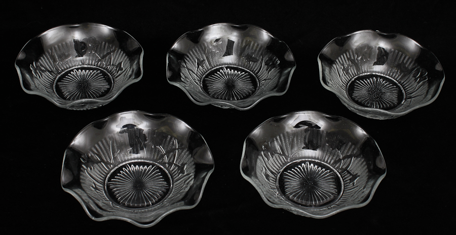 Group of Vintage Depression Glass Dishes