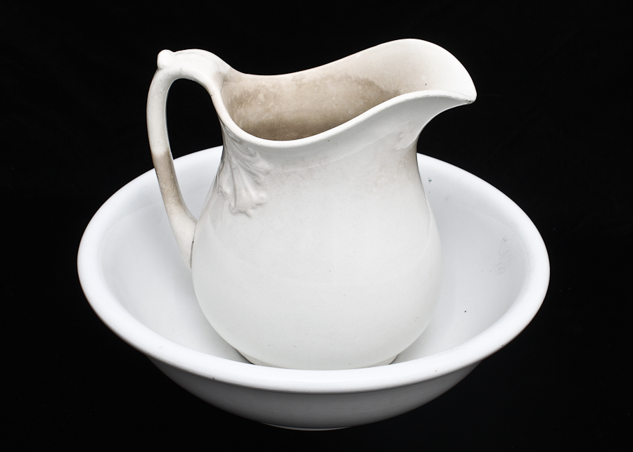 Ceramic Wash Bowl and Pitcher