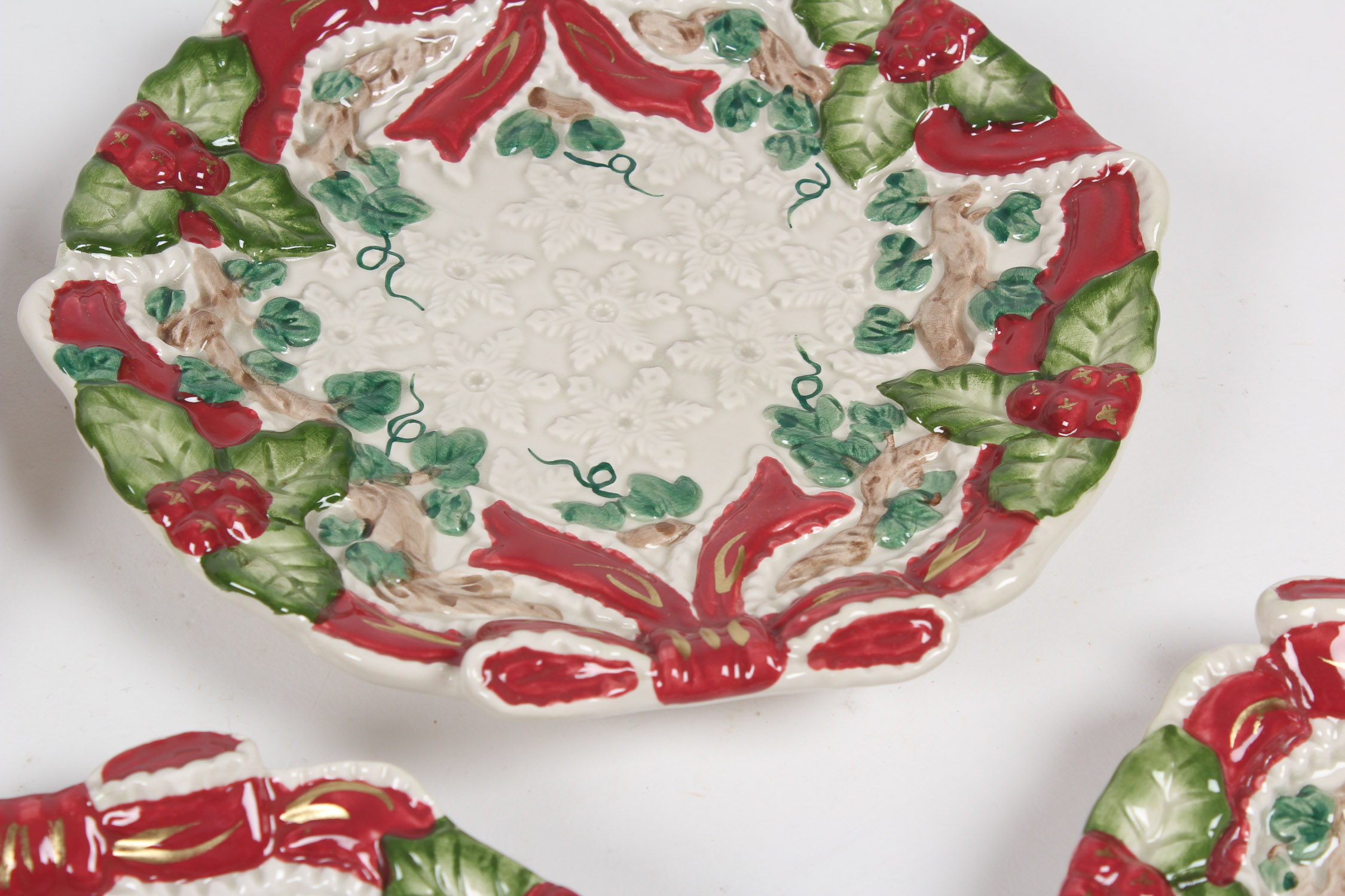 Vintage Fitz and Floyd Christmas Plates