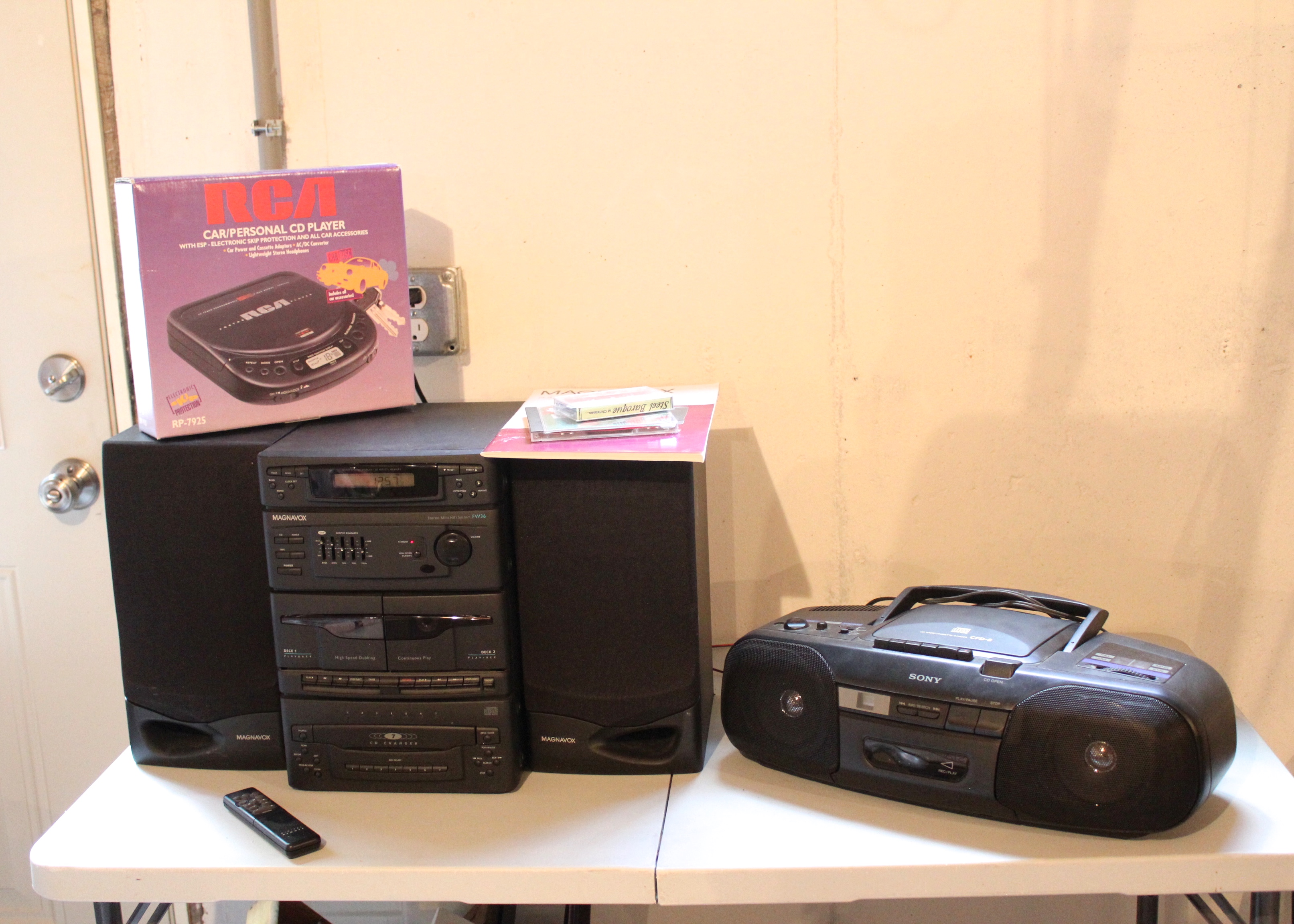 Magnavox Stereo and Sony Portable Radio and CD Player