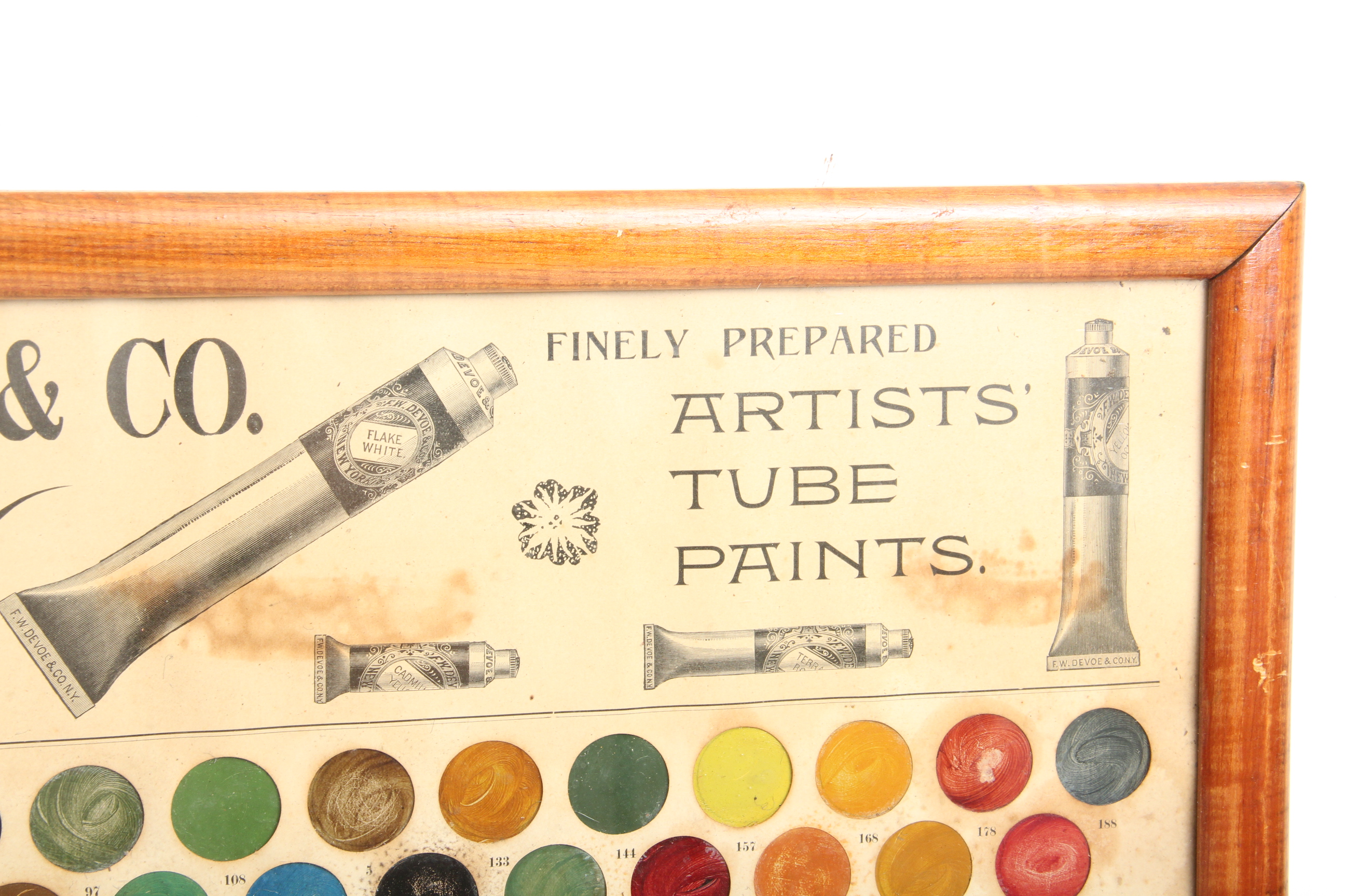 Antique Framed Paint Sample Sign