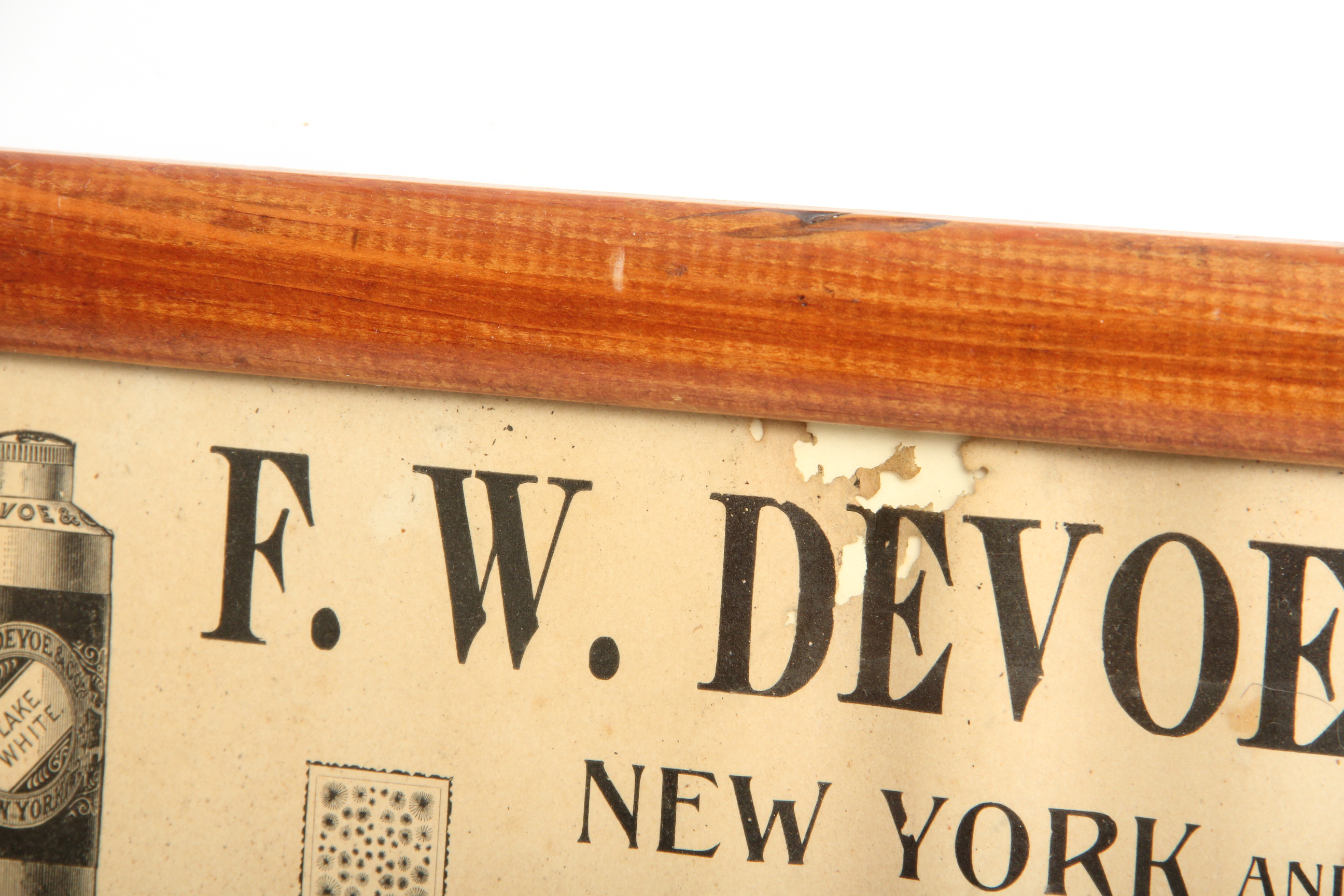 Antique Framed Paint Sample Sign