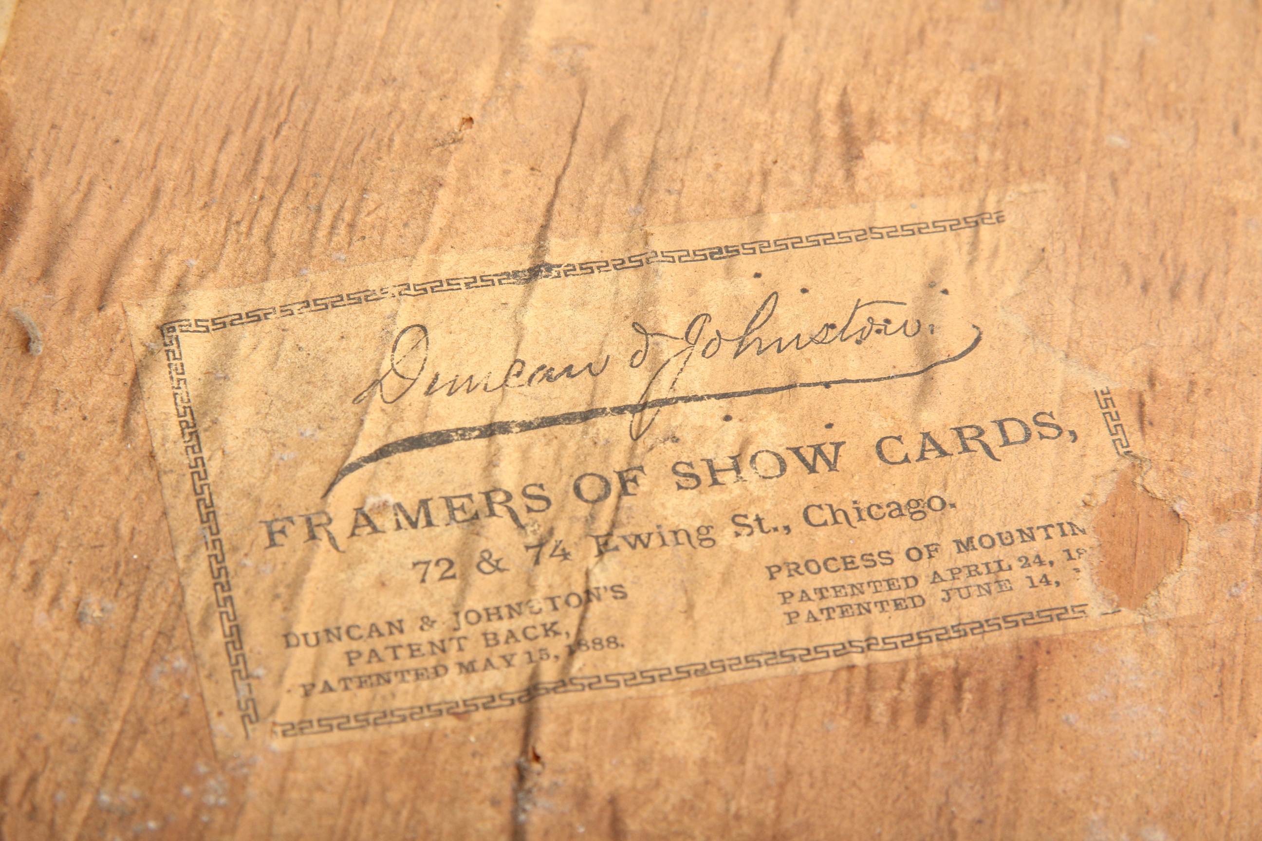 Antique Framed Paint Sample Sign