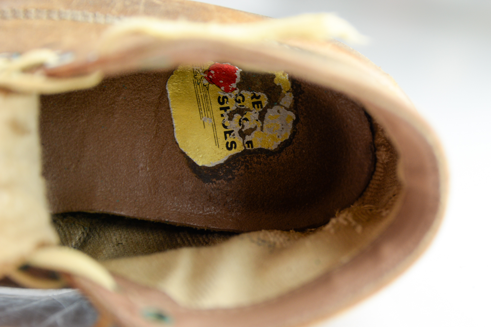 Vintage Red Goose Toddler Leather Booties