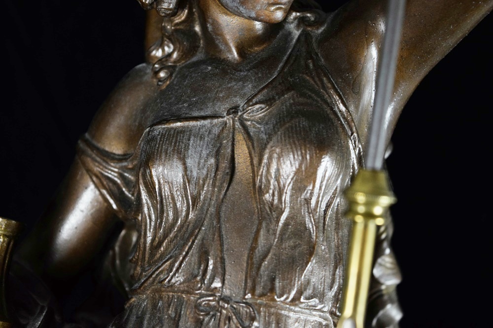 19th Century French Figural Mystery Clock on Alabaster Base