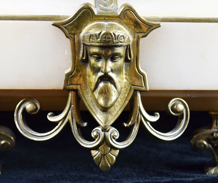 19th Century French Figural Mystery Clock on Alabaster Base