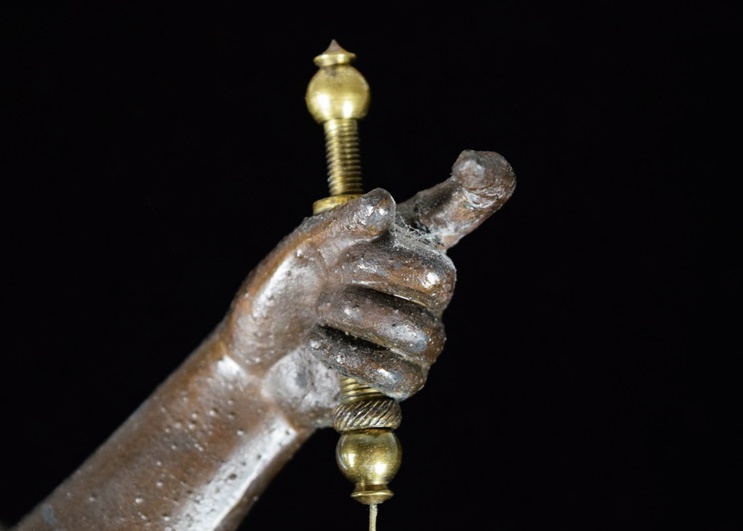 19th Century French Figural Mystery Clock on Alabaster Base