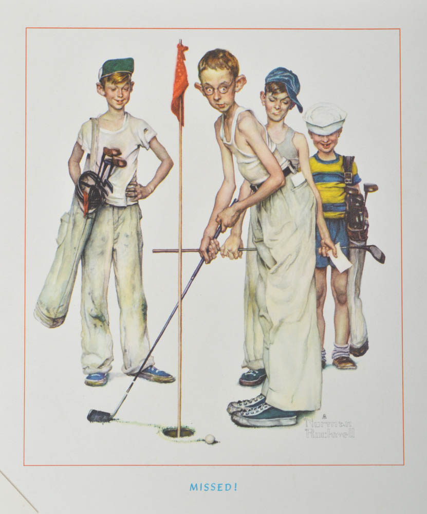 Four Norman Rockwell ¨American Boys¨ Photo Offset Lithographs