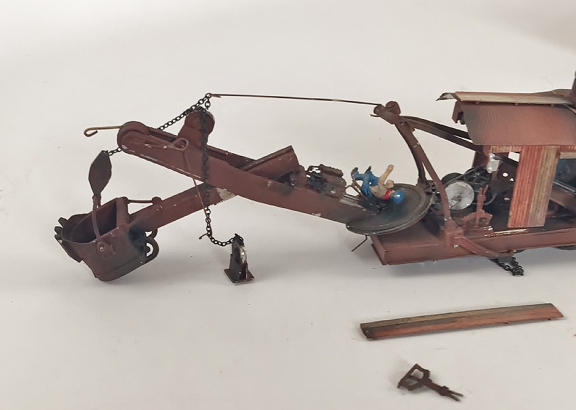 Vintage Wood and Metal HO Scale Steam Shovel Car