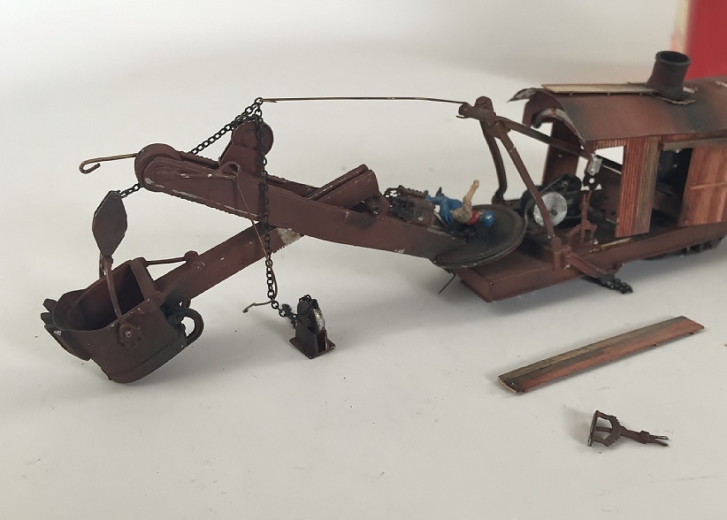 Vintage Wood and Metal HO Scale Steam Shovel Car