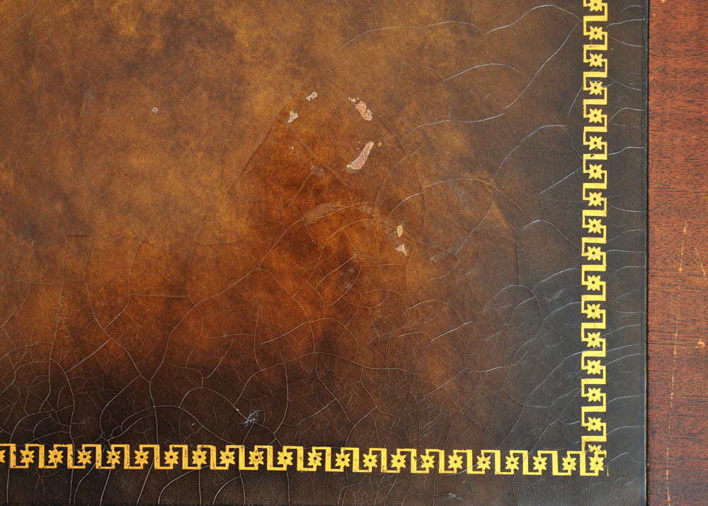 Federal Style Coffee Table with Leather inlay top