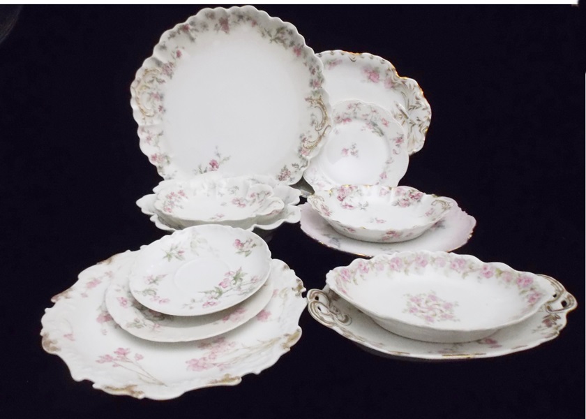 Twelve Pieces of Mostly Haviland Limoges China