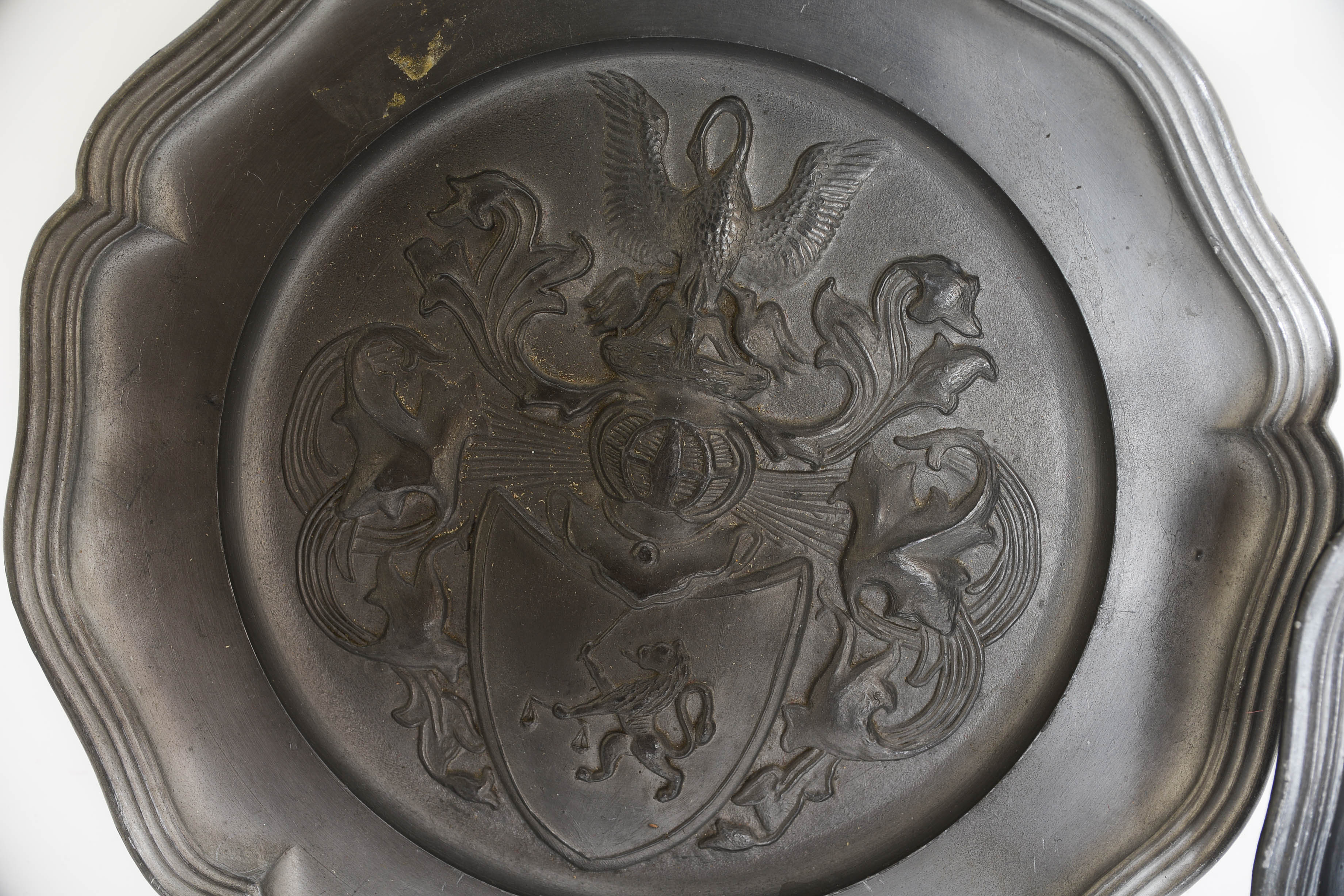 Pair of Vintage Pewter Plates