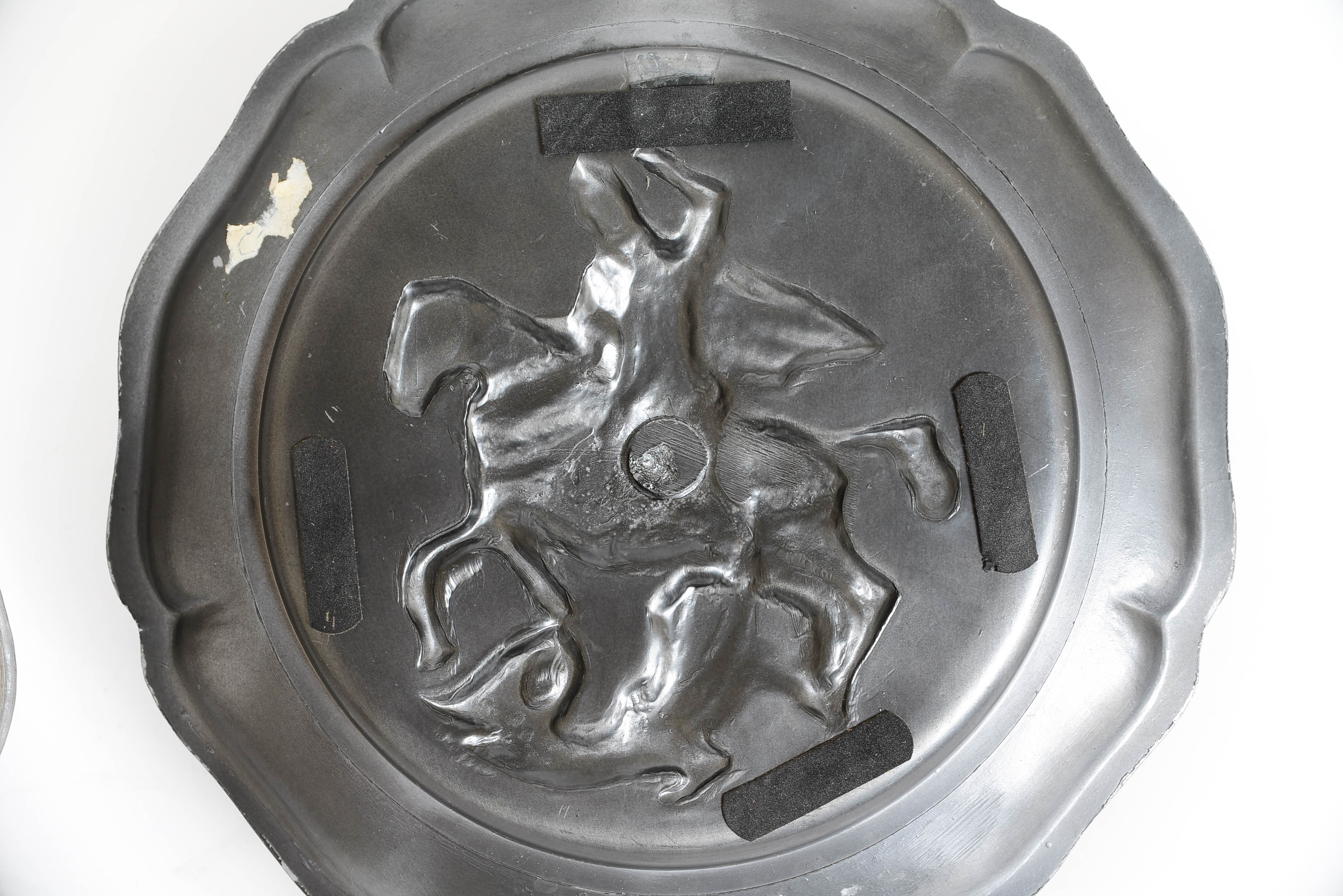 Pair of Vintage Pewter Plates