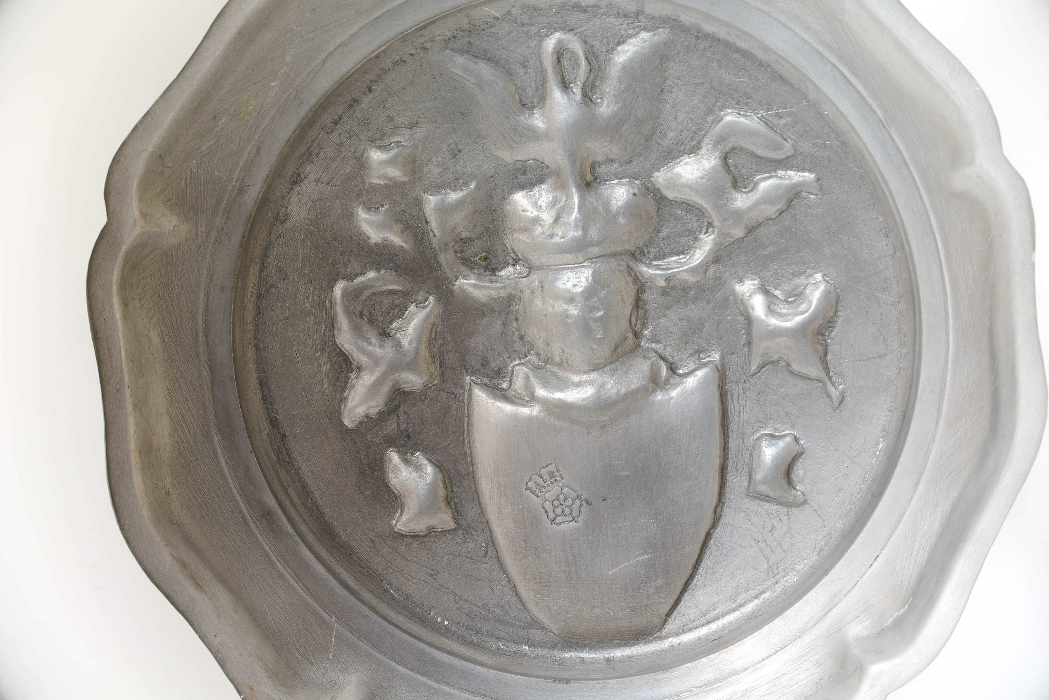 Pair of Vintage Pewter Plates