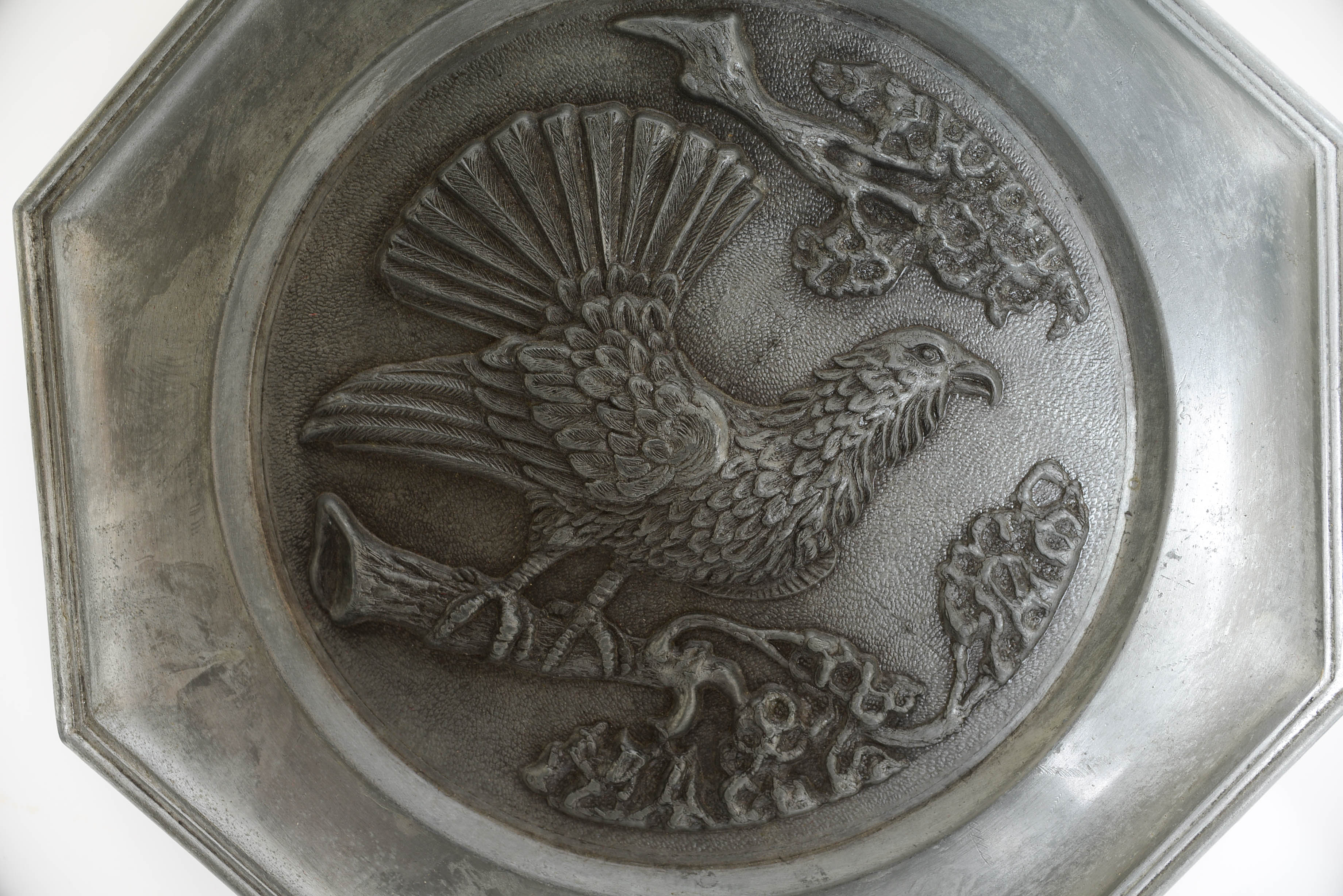 Pair of Vintage Pewter Plates