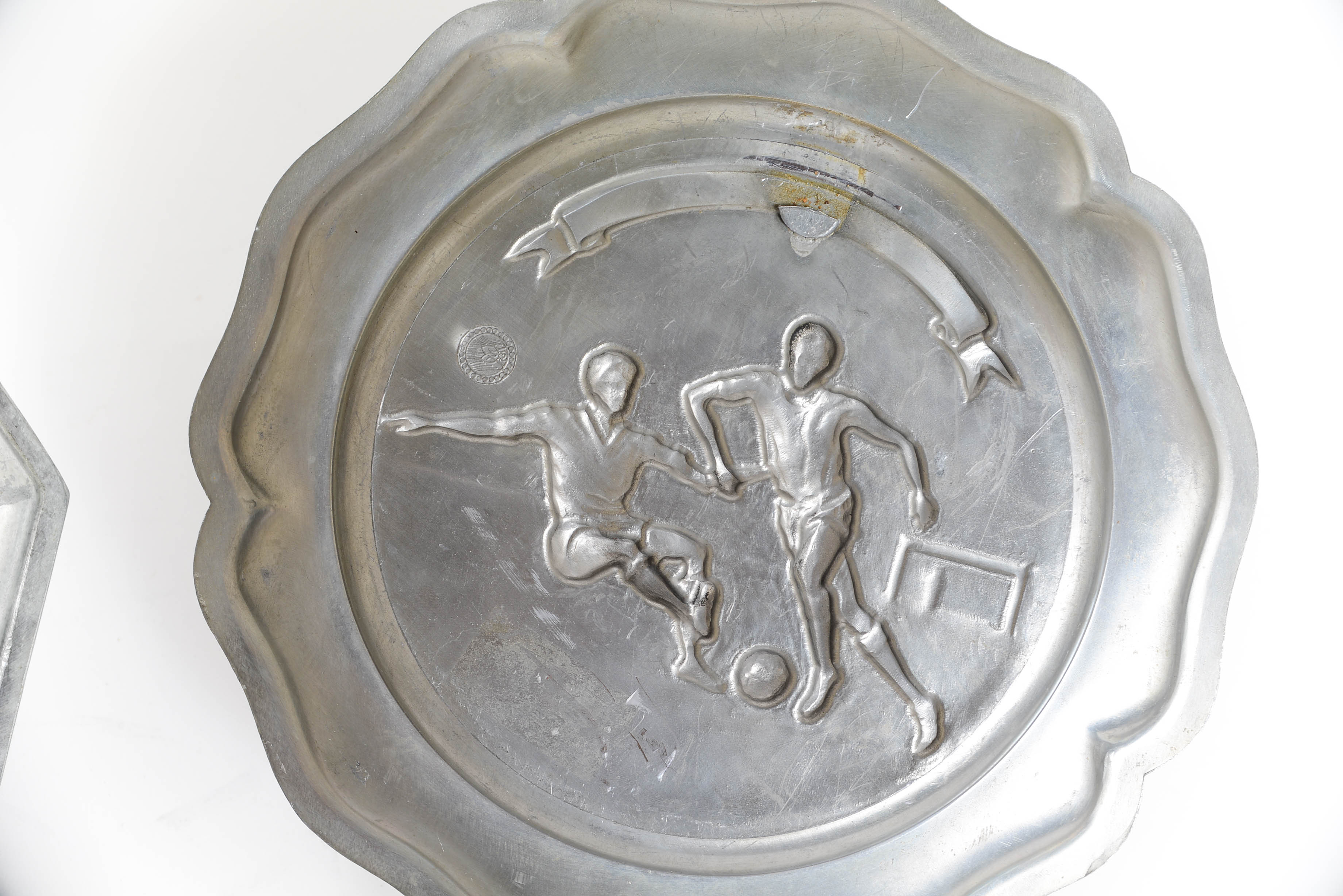 Pair of Vintage Pewter Plates