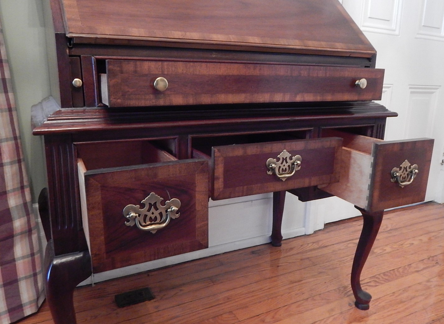 Mahogany Dixie Furniture Queen Anne Fall-Front Secretary