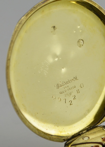 14K Gold Filled Helbros "Geneva" Open Face Pocket Watch