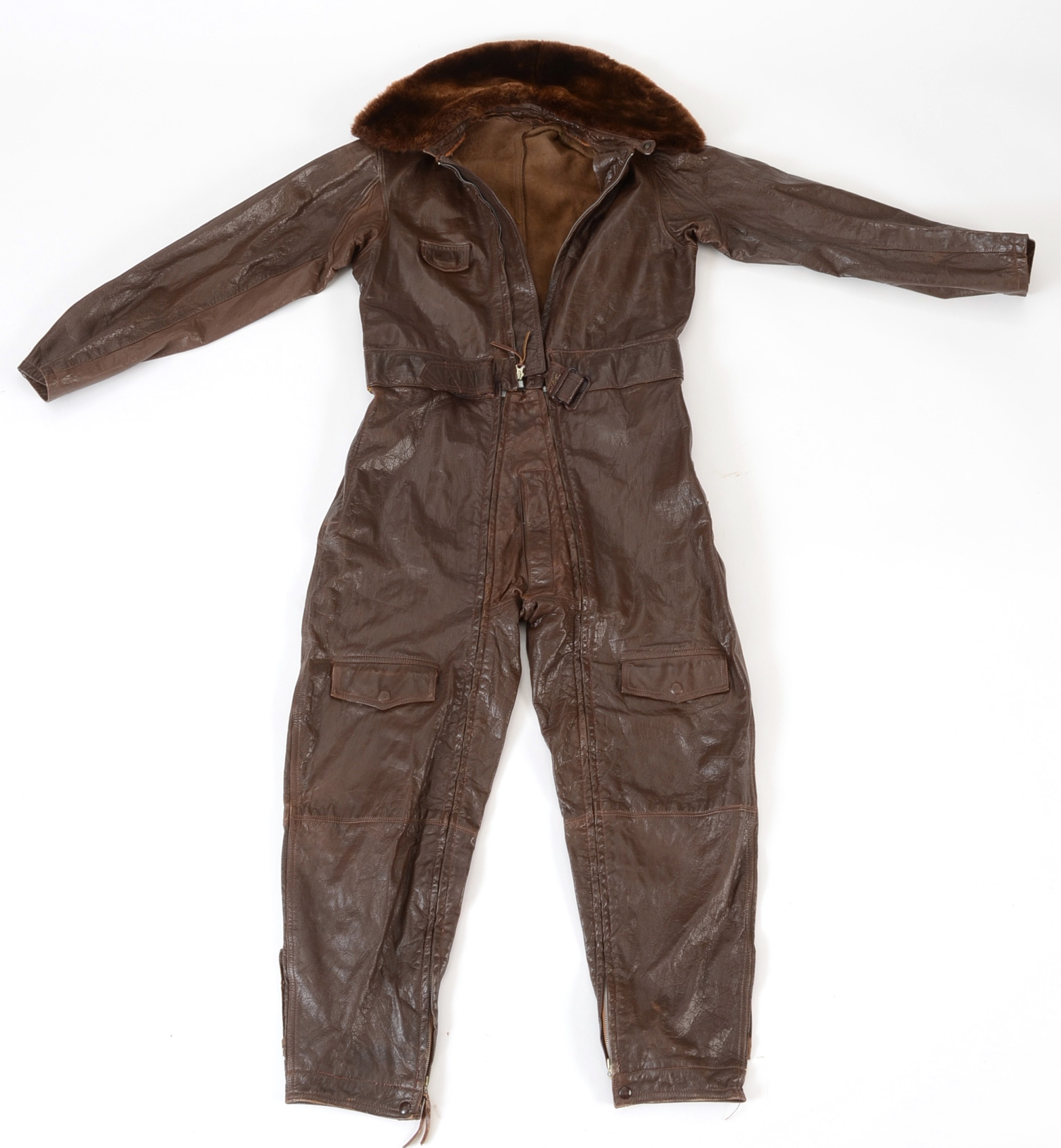 An Early World War II Naval Fighter/Bomber Leather Flight Suit
