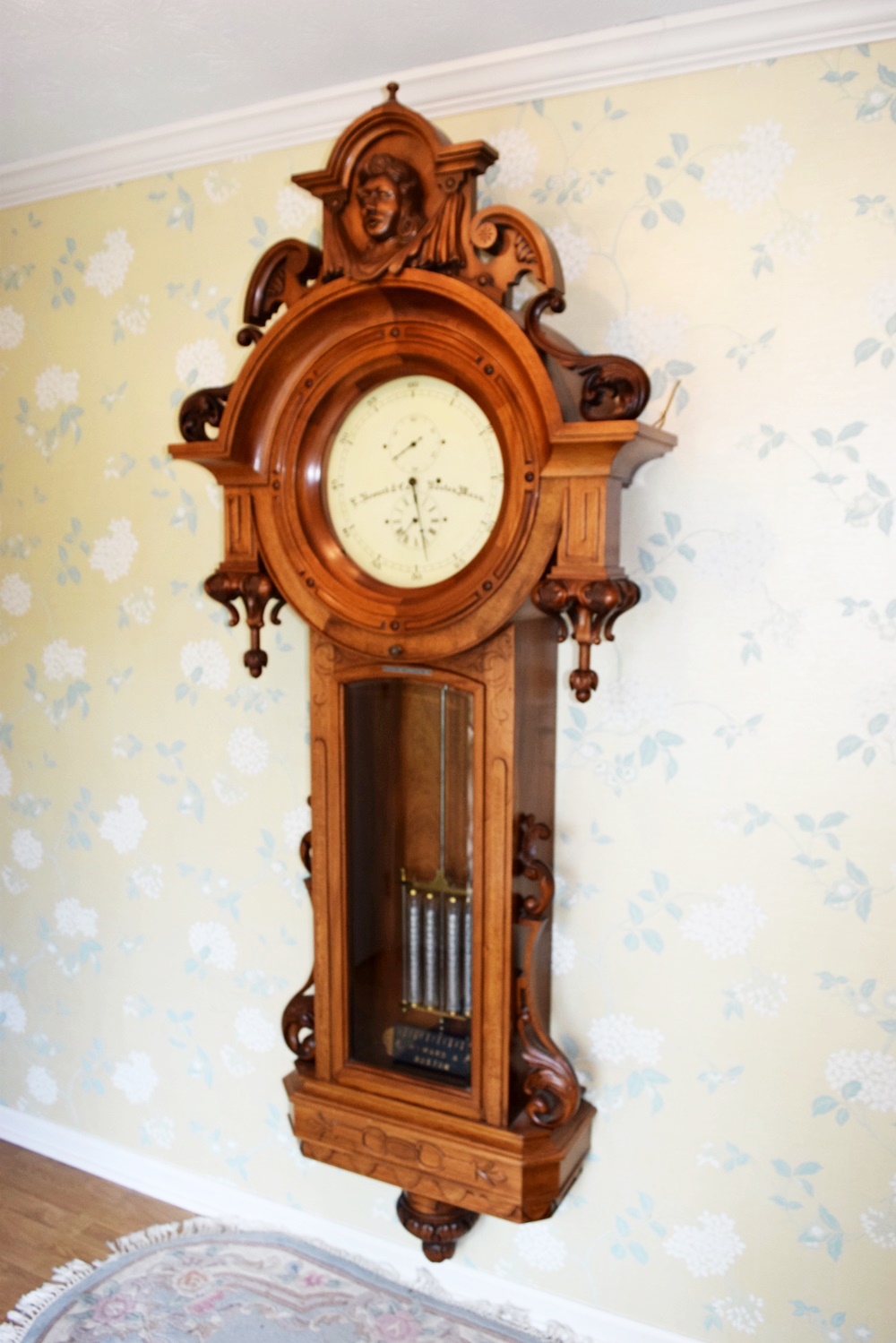 E. Howard Astronomical Regulator #44 Clock in Carved Walnut Case